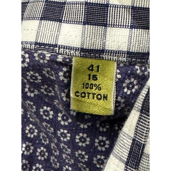 Robert Graham Shirt Men 41 16 Button Up Checkered Long Sleeve - Picture 9 of 9